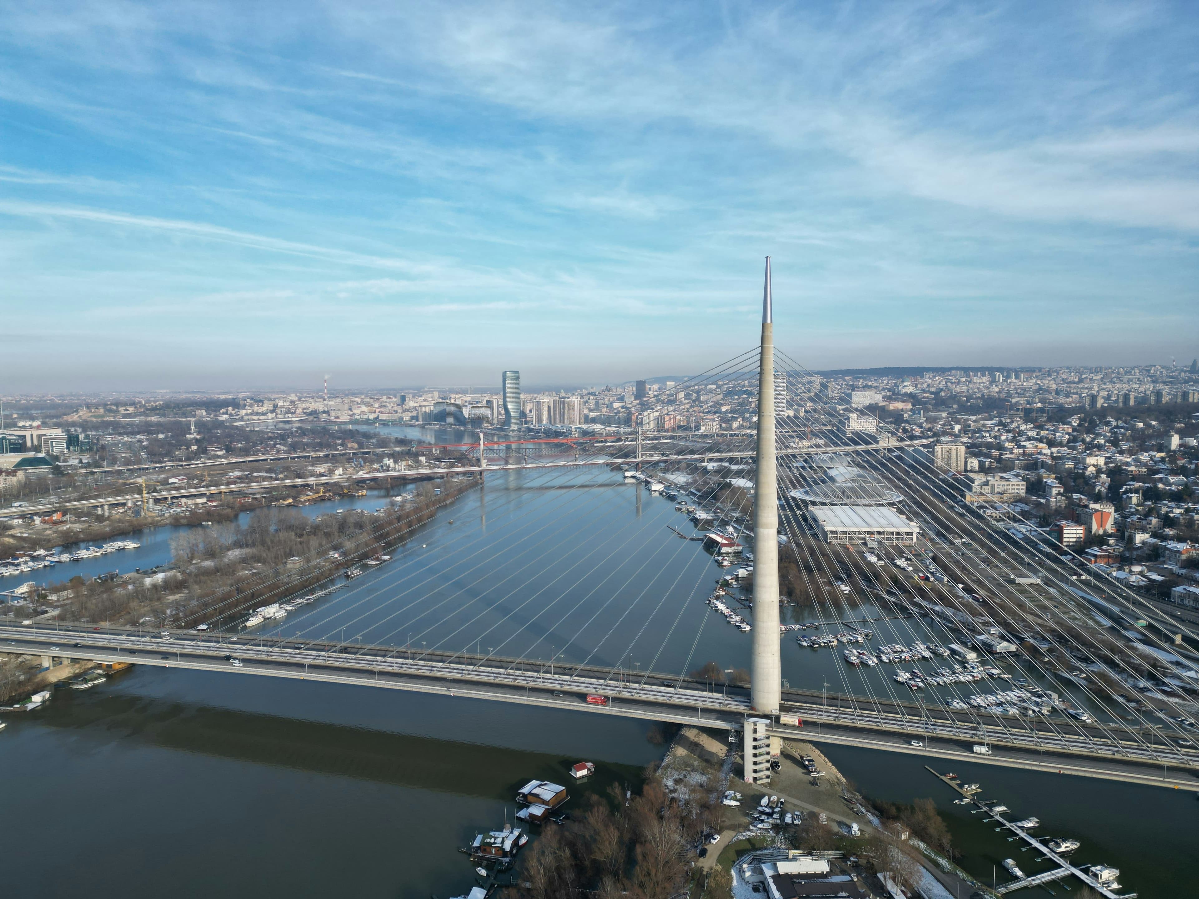 Адин мост — поглед на Београд